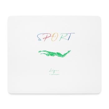 Natation - Tapis de souris (format paysage) - blanc - Devant