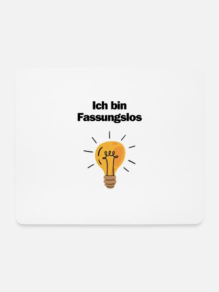 ich bin Fassungslos - Mousepad (Querformat) - Weiß