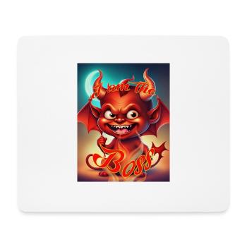 I am the Bo.. - Mousepad (Querformat) - Weiß - Vorne