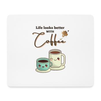 Fueled by Coffee - Mouse Pad (horizontal) - white - Front