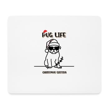 Mops Life Weihnachtsausgabe - MopsShirt Design - Mousepad (Querformat) - Weiß - Vorne