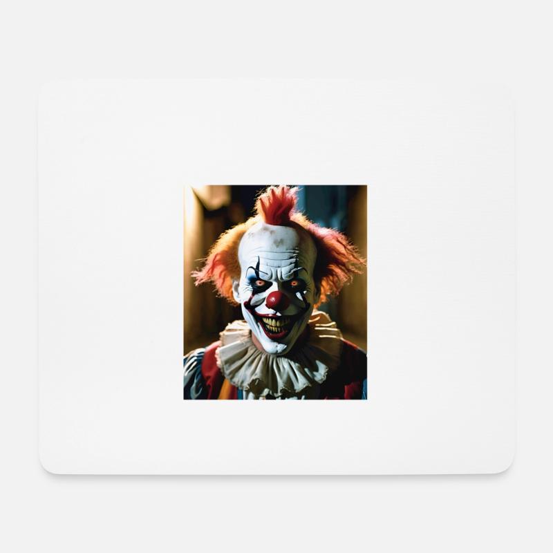Horror Clown - Mousepad (Querformat) - Weiß
