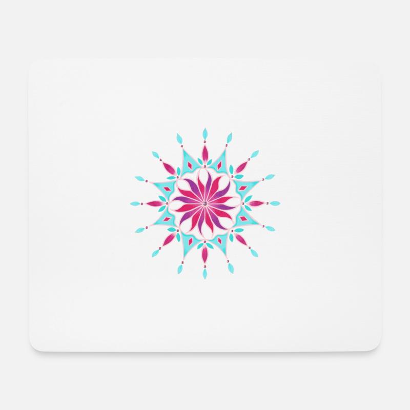 Blumen Mandala - Sonja Ariel von Staden - Mousepad (Querformat) - Weiß
