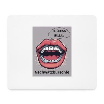 Gschwätzbürschle - Mousepad (Querformat) - Weiß - Vorne