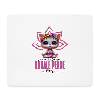 InhaleCalmExhalePeace - Mousepad (Querformat) - Weiß - Vorne