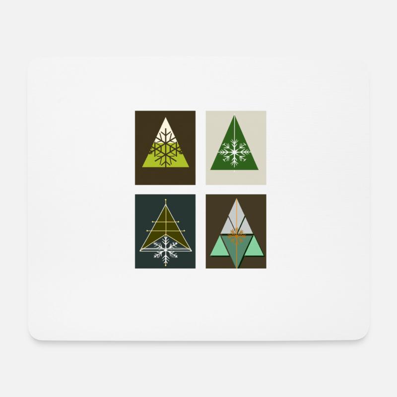 Weihnachtsbäume - Art - Mousepad (Querformat) - Weiß