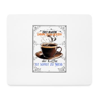 heißer Kaffee Shirt /Hoodie - Mousepad (Querformat) - Weiß - Vorne