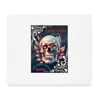 Vivre sauvage, vivre libre - Tapis de souris (format paysage) - blanc - Devant