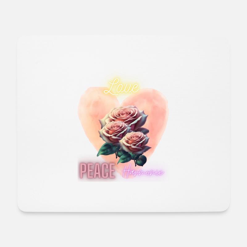 Love - Mousepad (Querformat) - Weiß