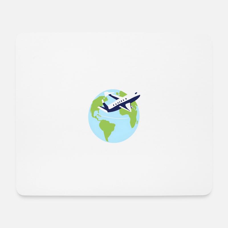 !TRAVEL THE WORLD, ITS FREE! - Mousepad (Querformat) - Weiß