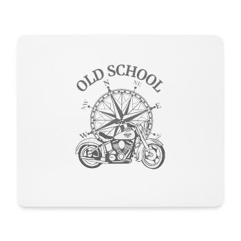 Vélo avec Old School - Tapis de souris (format paysage) - blanc - Devant