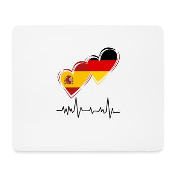 Spanien und Deutschland - Mousepad (Querformat) - Weiß - Vorne