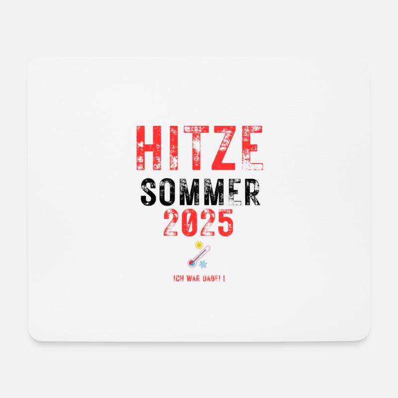 Hitzesommer 25 - Mousepad (Querformat) - Weiß