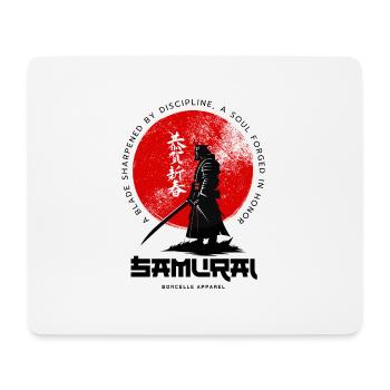Samurai Mondkreis - Mousepad (Querformat) - Weiß - Vorne