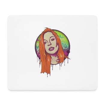Girl from my Hood - Graffiti Portrait  - Mousepad (Querformat) - Weiß - Vorne