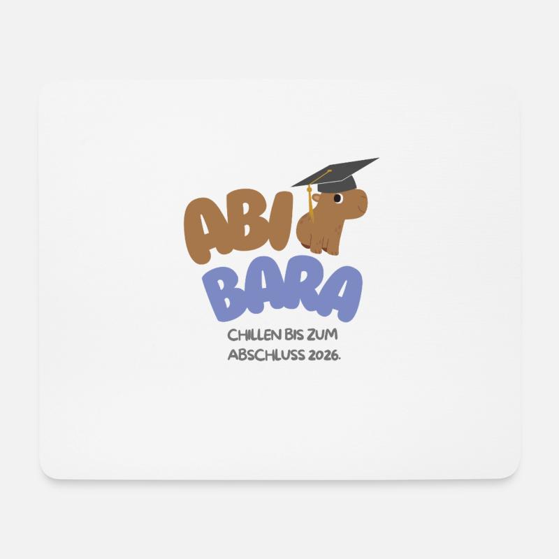 AbiBara 2026 Chillen bis zum Abschluss - Mousepad (Querformat) - Weiß