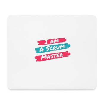 Handgemachtes Scrum Master T-Shirt - Mousepad (Querformat) - Weiß - Vorne
