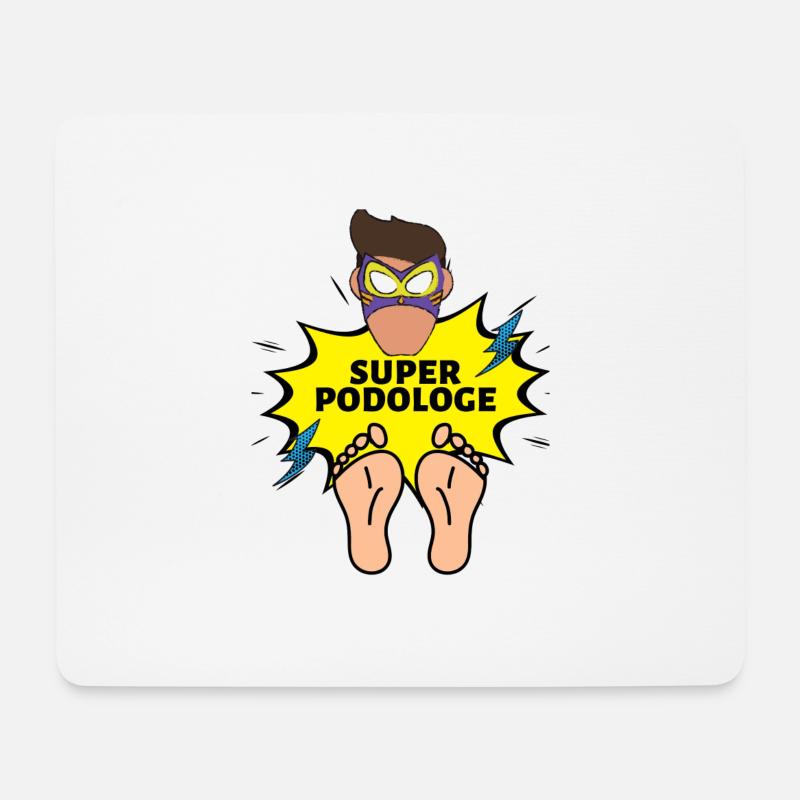 SUPER PODOLOGIST Style 1 | Funny saying PODOLOGY - Mouse Pad (horizontal) - white