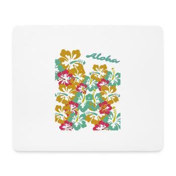 Aloha Hibiscus Hawaiian Vacation Theme - Mousepad (Querformat) - Weiß - Vorne