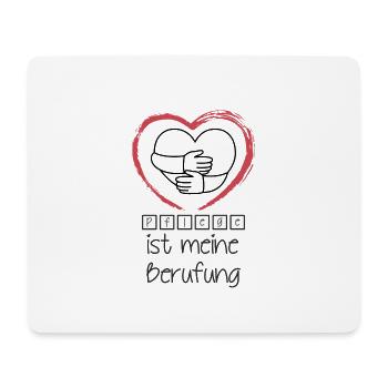 Pflege ist meine Berufung - Mousepad (Querformat) - Weiß - Vorne