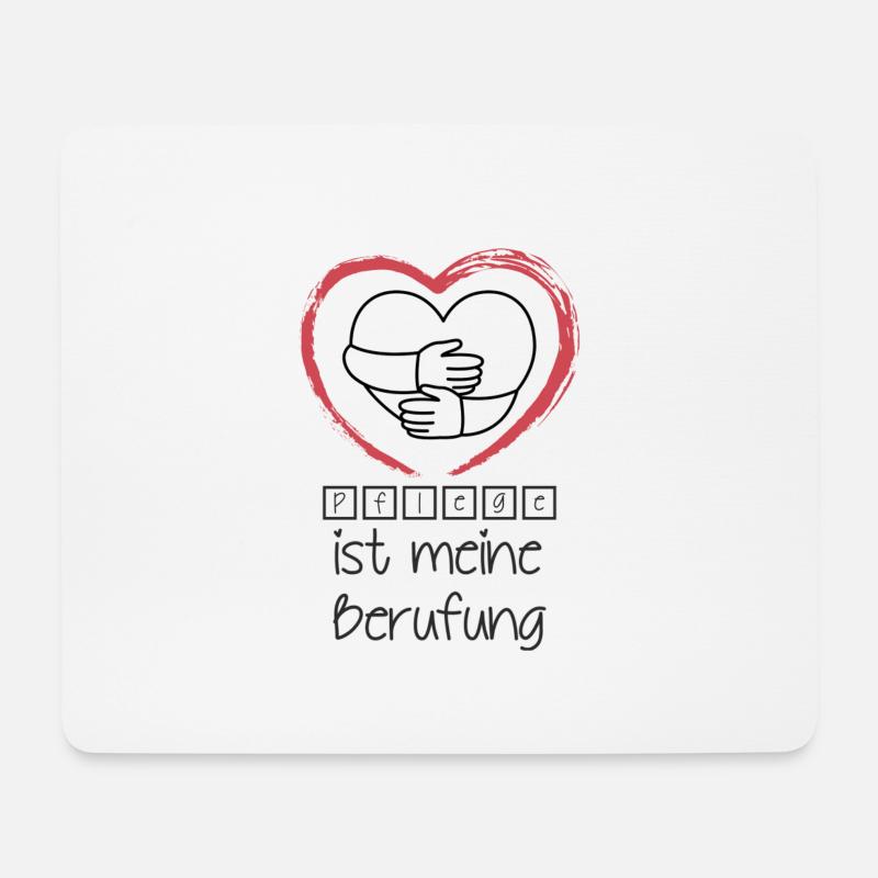 Pflege ist meine Berufung - Mousepad (Querformat) - Weiß