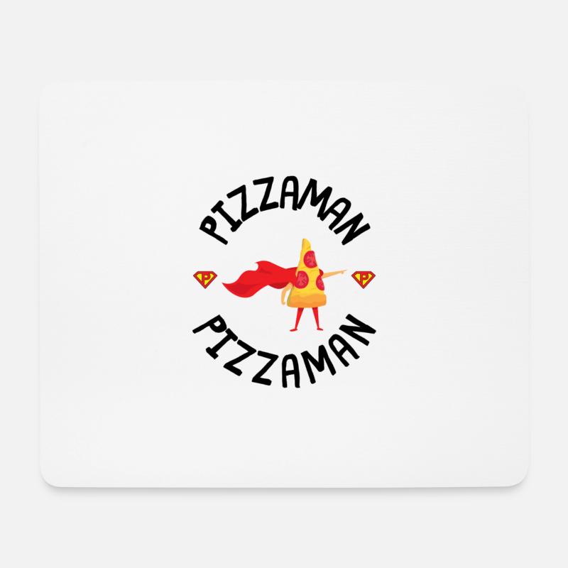 Pizzamann, der Pizzamann - Mousepad (Querformat) - Weiß