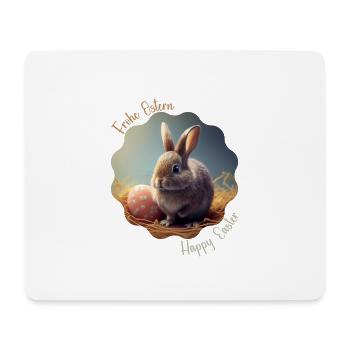 Frohe Ostern | Osterhäschen | Osterhase - Mousepad (Querformat) - Weiß - Vorne