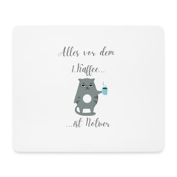 Kaffee und Katzenliebe - Mousepad (Querformat) - Weiß - Vorne