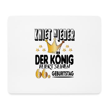 König Geburtstag 66 King Prinz Kniet nieder Krone - Mousepad (Querformat) - Weiß - Vorne