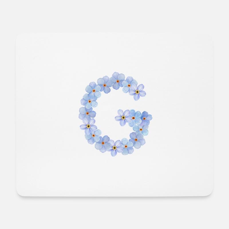 Letter G - Mouse Pad (horizontal) - white