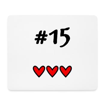 15. 15 YEARS. 15th ANNIVERSARY. BIRTHDAY 15 YEARS. - Mouse Pad (horizontal) - white - Front