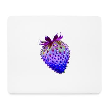 erdbeere.blaue erdbeere,wassertropfen,glas - Mousepad (Querformat) - Weiß - Vorne