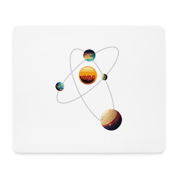 fiktives sonnensystem - Mousepad (Querformat) - Weiß - Vorne