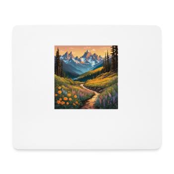 Alpine Meadow Trail - Mouse Pad (horizontal) - white - Front