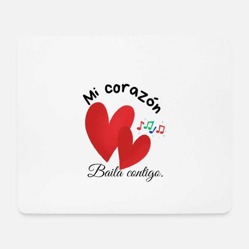 Rote Herzen - Mousepad (Querformat) - Weiß