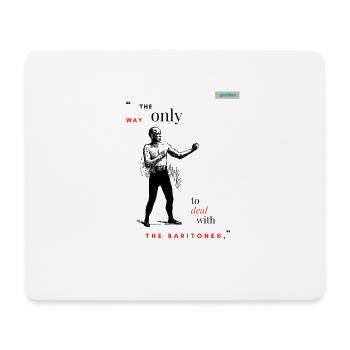 BARITONE PARODY Design 001 - Mousepad (Querformat) - Weiß - Vorne