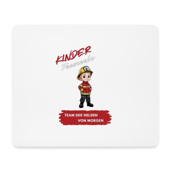 Children's Firefighter Hero Motif Morning Heroes - Mouse Pad (horizontal) - white - Front