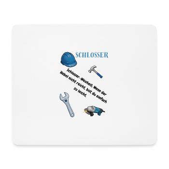 Schlosser T-Shirt Lustiges Geschenk Metallbau-Fans - Mousepad (Querformat) - Weiß - Vorne