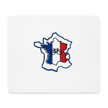 France Cycling – Bicycle Rider Design - Mouse Pad (horizontal) - white - Front
