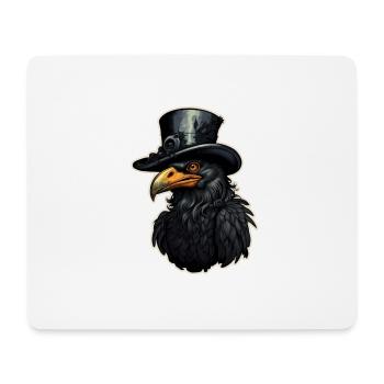 Halloween Vogel mit Zylinderhut - Mousepad (Querformat) - Weiß - Vorne