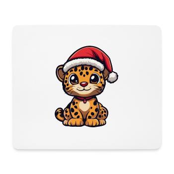 Leopard Weihnachten Christmas - Mouse Pad (horizontal) - white - Front