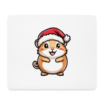 Hamster Christmas Cute - Mouse Pad (horizontal) - white - Front