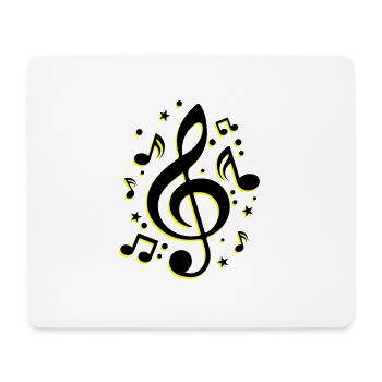 Musical Notes clef icon - Mouse Pad (horizontal) - white - Front