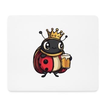 Ladybug Beer Funny - Mouse Pad (horizontal) - white - Front