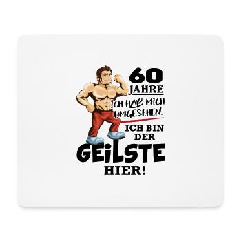 Geburtstag 60 Jahre Der Beste Geilste Chef KIng - Mousepad (Querformat) - Weiß - Vorne