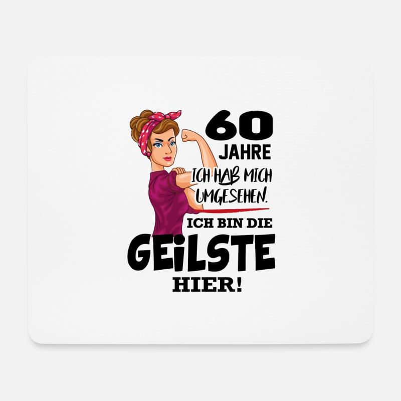 Geburtstag 60 Jahre Die Beste Geilste Chefin Queen - Mousepad (Querformat) - Weiß