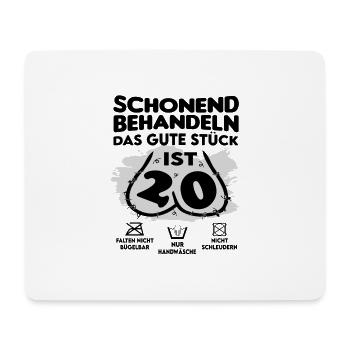 Geburtstag 20 Schonend behandeln Das Stück ist 20 - Mousepad (Querformat) - Weiß - Vorne