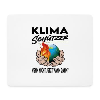Klimaschützer Wenn nicht jetzt wann dann - Mousepad (Querformat) - Weiß - Vorne