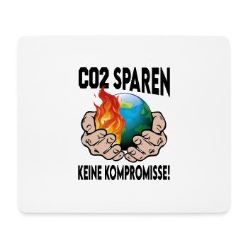 Klimawandel CO2 keine Kompromisse - Mousepad (Querformat) - Weiß - Vorne