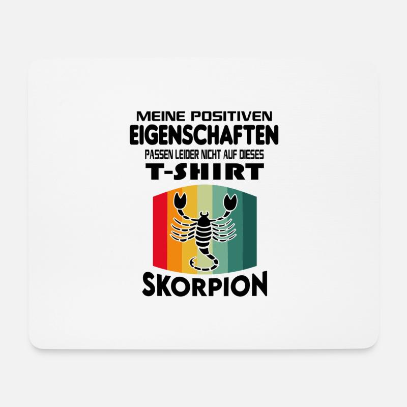 Geburtstag Sternzeichen Retro Skorpion - Mousepad (Querformat) - Weiß
